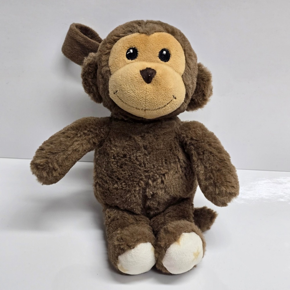Cloud b Dreamy Hugginz Monkey Plush Brown Star Feet Stroller Toy Nursery‎